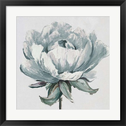 Framed Gray Pretty Bloom Print