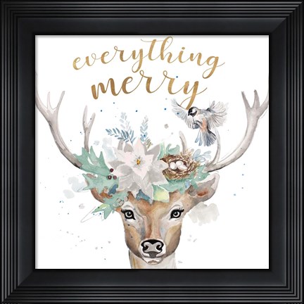 Framed Everything Merry Print