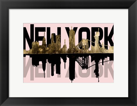 Framed Pink, NY Print