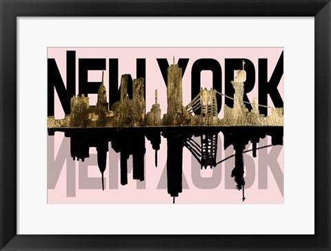 Framed Pink, NY Print