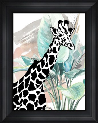 Framed Tropical Giraffe Print