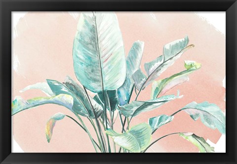 Framed Jungle Gems on Blush II Print
