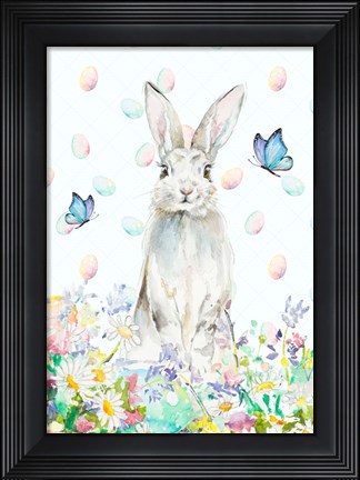 Framed Tall Easter Bunny Print