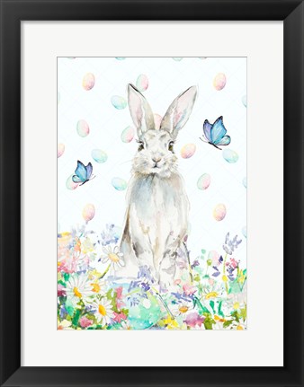 Framed Tall Easter Bunny Print