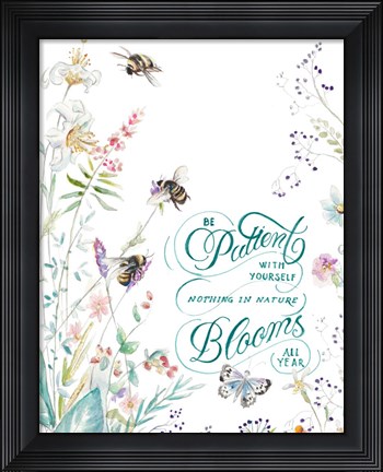 Framed Patient Blooms Print