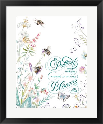 Framed Patient Blooms Print