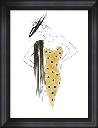 Framed Fashion Sketch III Print