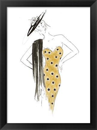 Framed Fashion Sketch III Print