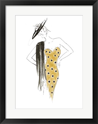 Framed Fashion Sketch III Print