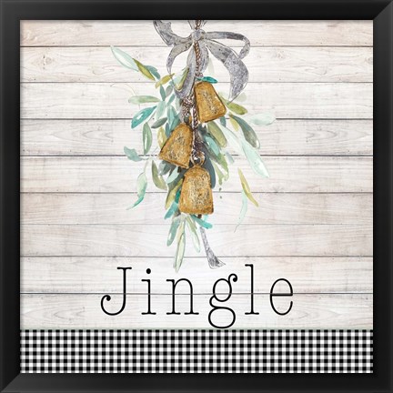 Framed Jingle Bell Wreath Print