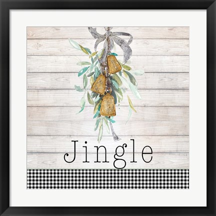 Framed Jingle Bell Wreath Print