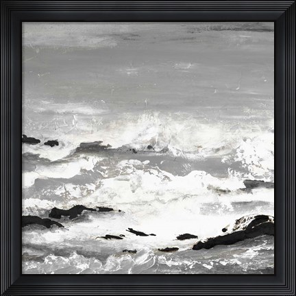 Framed Rocks and Waves Print