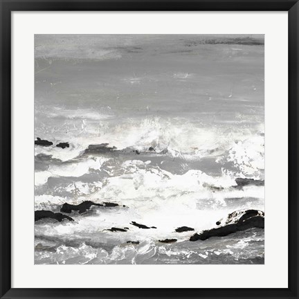 Framed Rocks and Waves Print