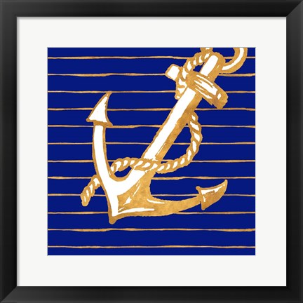 Framed Nautical Anchor II Print