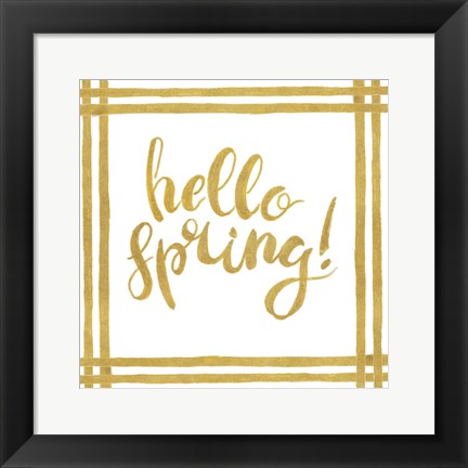 Framed Hello Spring Print