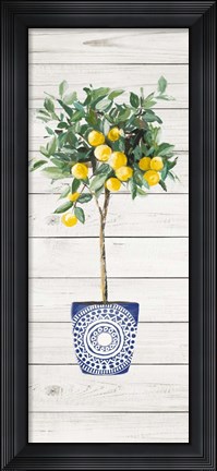 Framed Essential Compliment on Wood I Print