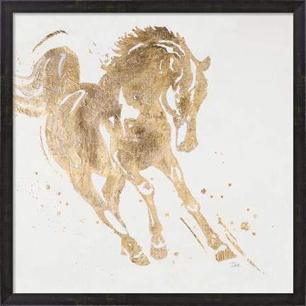 Framed Spirit Horse Gold Print