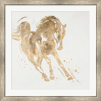 Framed Spirit Horse Gold Print