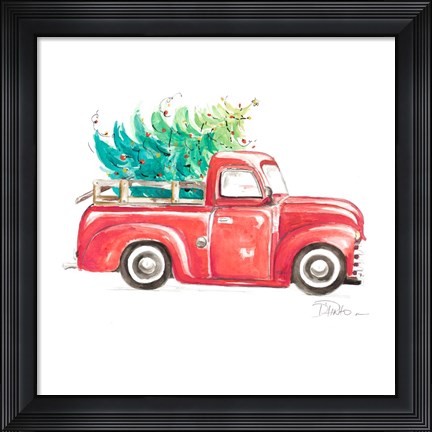 Framed Christmas Tree Haul I Print