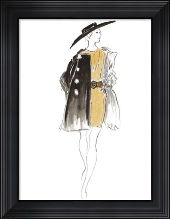 Framed Fashion Sketch I Print