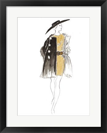 Framed Fashion Sketch I Print