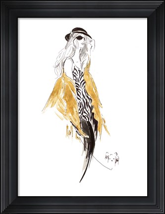 Framed Fashion Sketch II Print