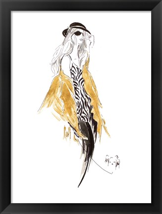 Framed Fashion Sketch II Print