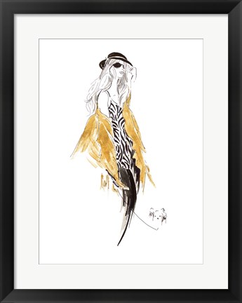 Framed Fashion Sketch II Print