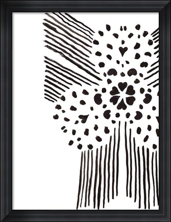 Framed Black and White Design II Print