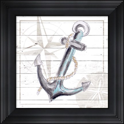 Framed Explore Nautical I Print