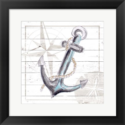 Framed Explore Nautical I Print