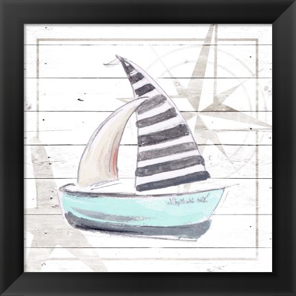 Framed Explore Nautical III Print