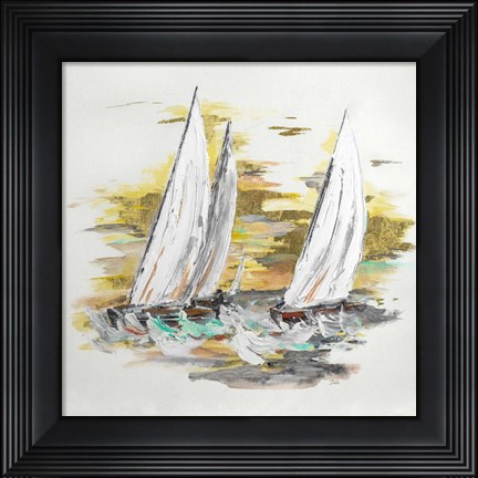 Framed Sailing at Sunset II Print