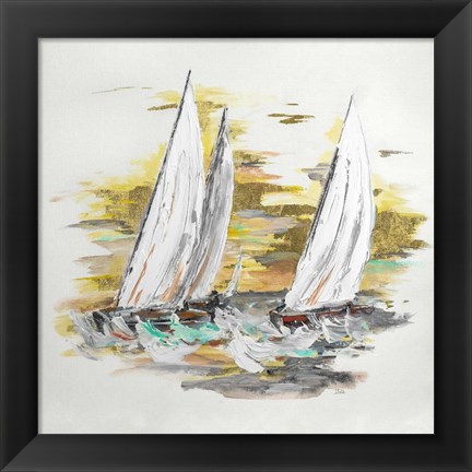 Framed Sailing at Sunset II Print