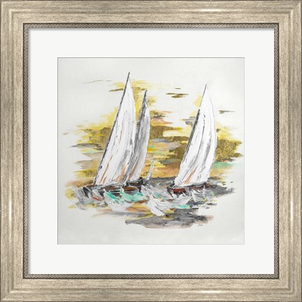 Framed Sailing at Sunset II Print