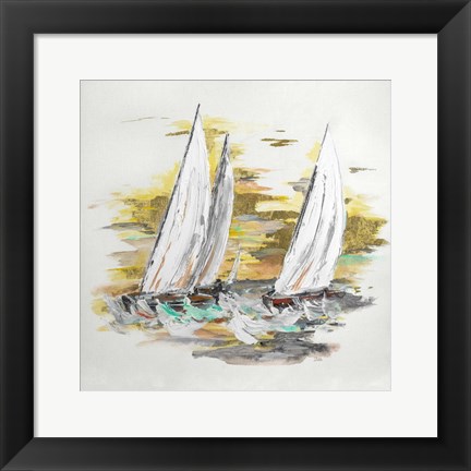 Framed Sailing at Sunset II Print