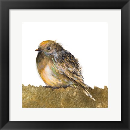 Framed Gold Bird Print