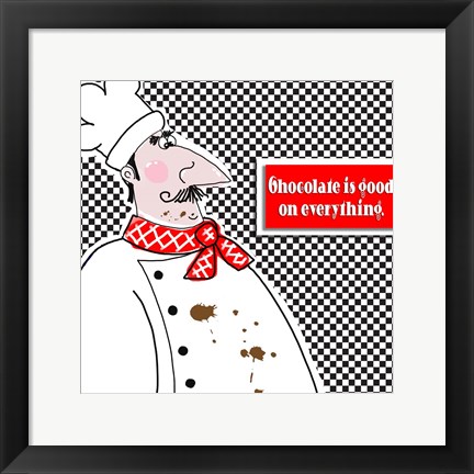 Framed Bon Appetit Chef I Print