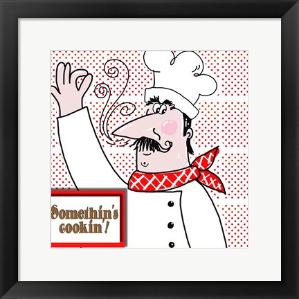 Framed Bon Appetit Chef II Print