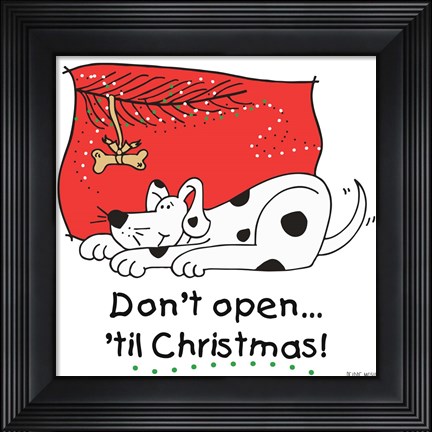 Framed Don&#39;t Open til Christmas I Print