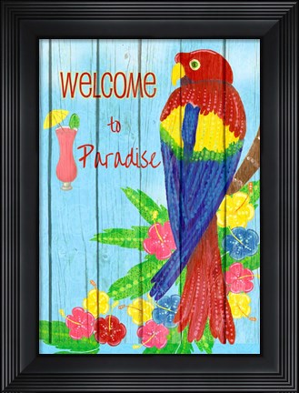 Framed Parrot Party II Print