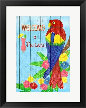 Framed Parrot Party II Print