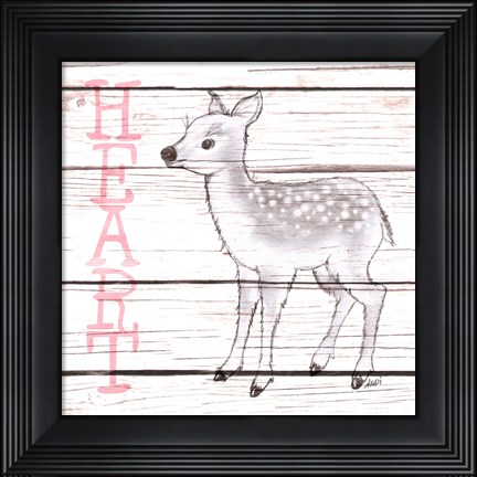 Framed Deer Heart Print