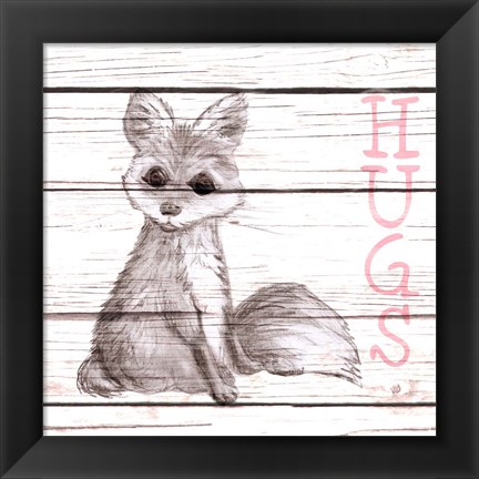 Framed Fox Hugs Print