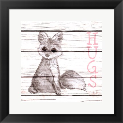 Framed Fox Hugs Print