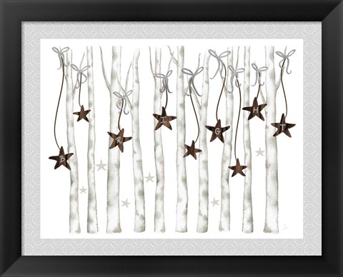 Framed Merry and Bright Birch Trees II Print