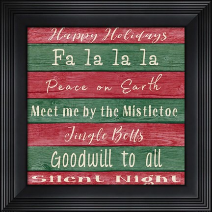 Framed Holiday Chants I Print