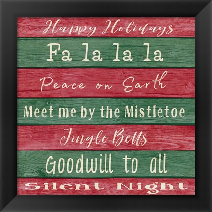 Framed Holiday Chants I Print