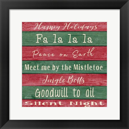 Framed Holiday Chants I Print