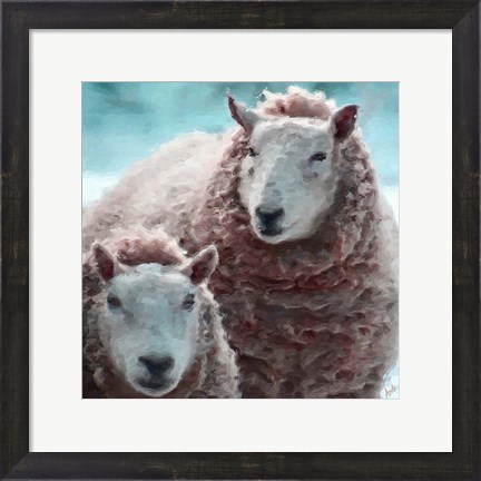 Framed Sheep Square I Print
